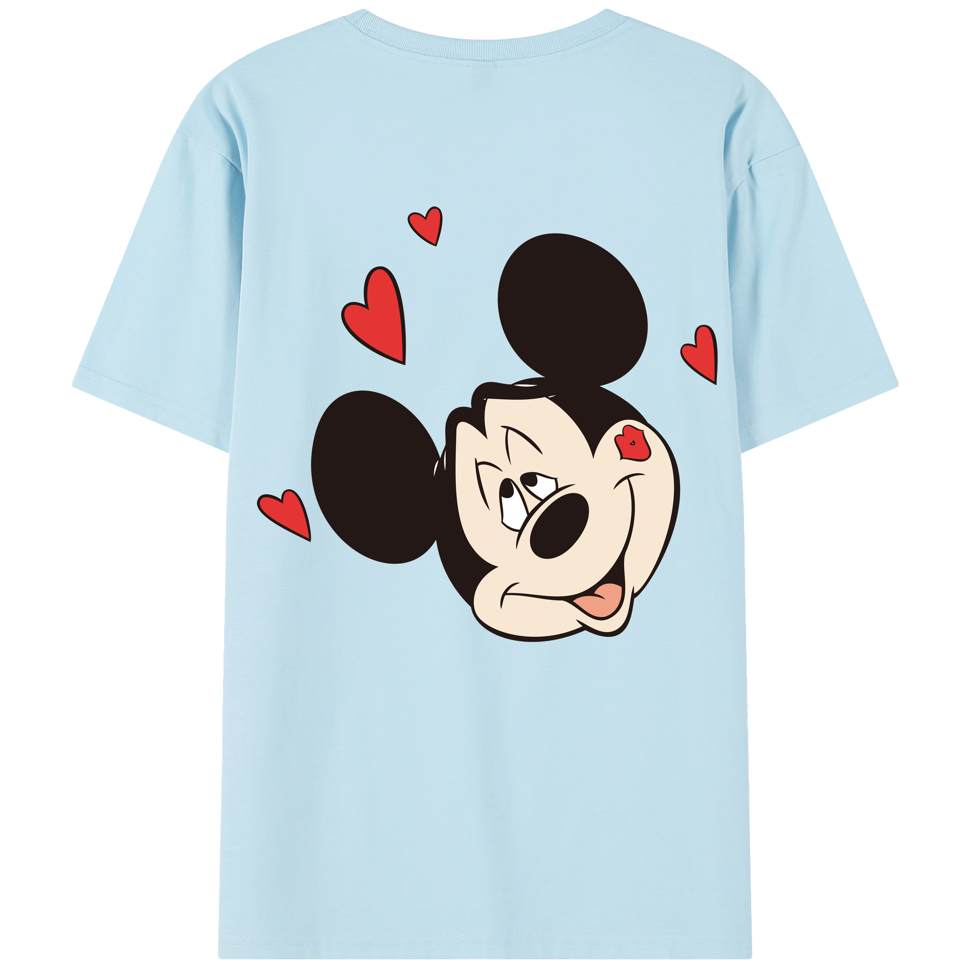 （画像用） ミッキーマウス Mickey Mouse 綿100％半袖Tシャツ（背面プリント）